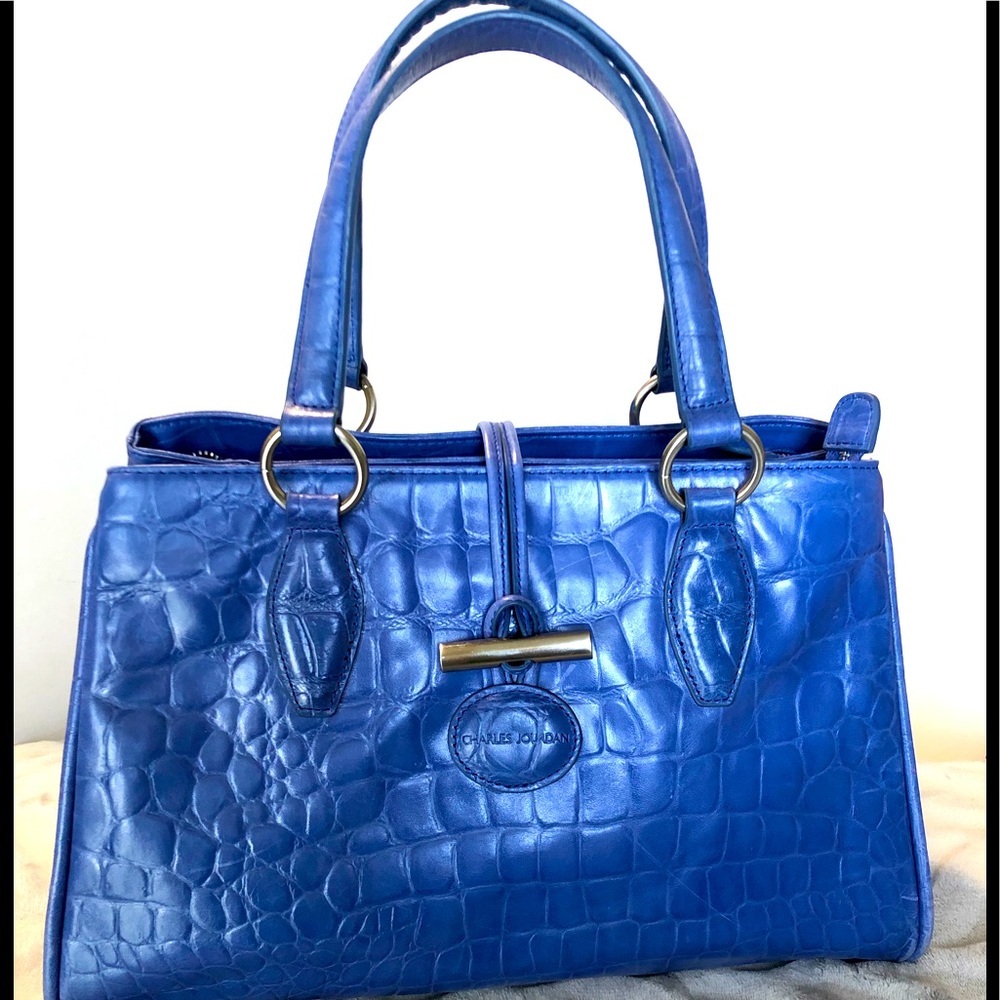 Charles Jourdan blue leather bag